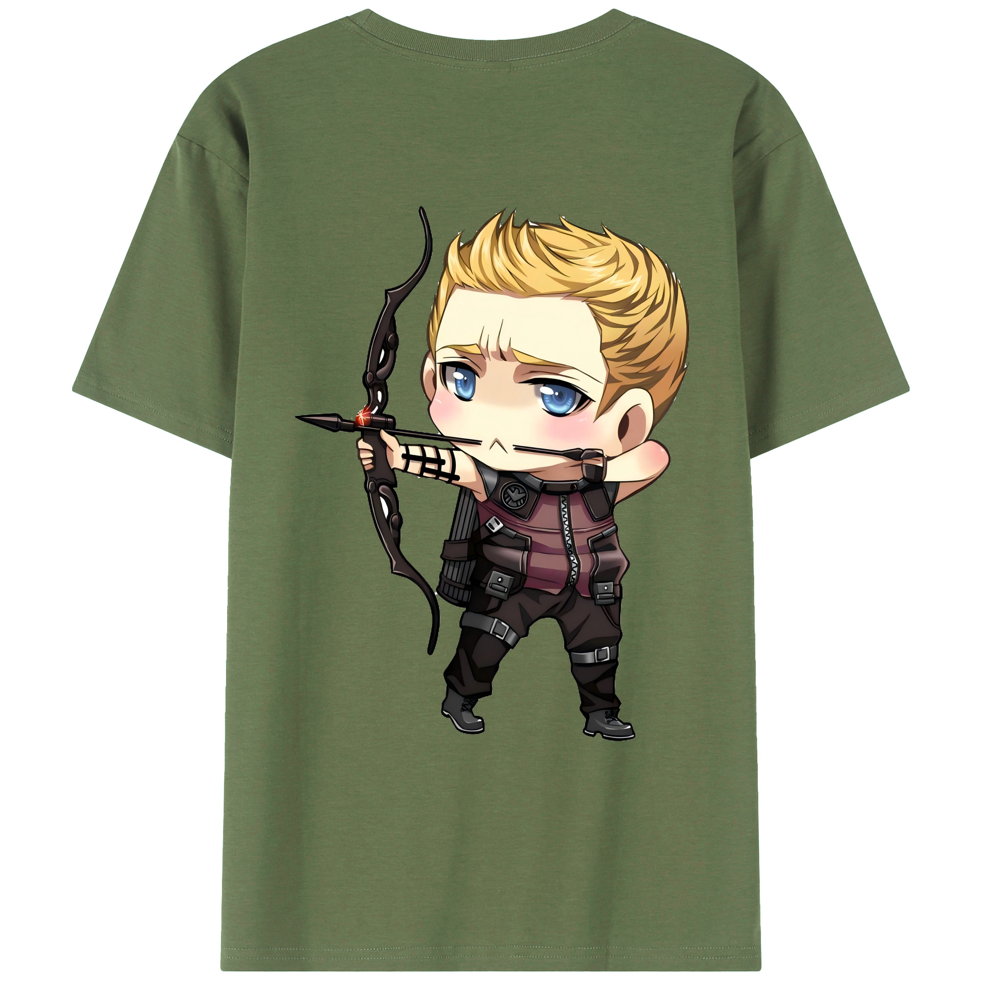 （画像用） アベンジャーズ The Avengers 綿100％ メンズ半袖Tシャツ（バックプリント） 通気性